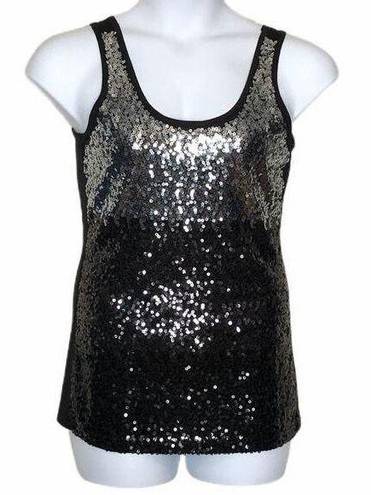Krass&co Cruisewear &  Black Sequins Tank Top size Small