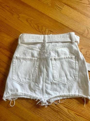 Abercrombie & Fitch White Denim Skirt