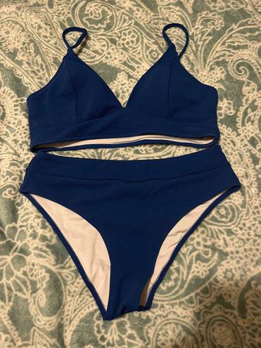 SheIn ribbed high waisted bikini