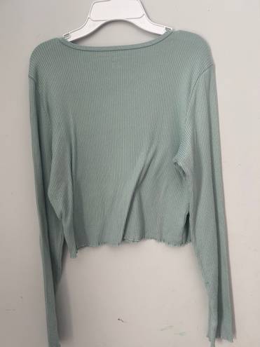 American Eagle Outfitters Green Crop Top