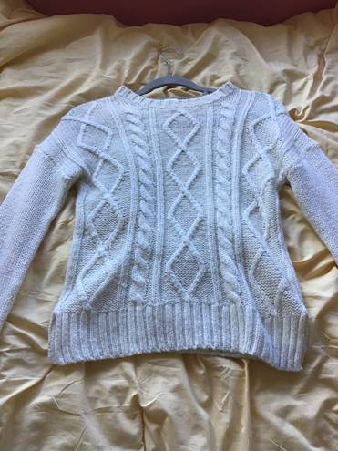 SO White Cable Knit Sweater