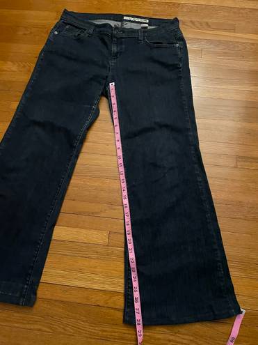 DKNY Jeans Dark Blue Mid Rise Boyfriend Cut Cotton Jeans, size 10