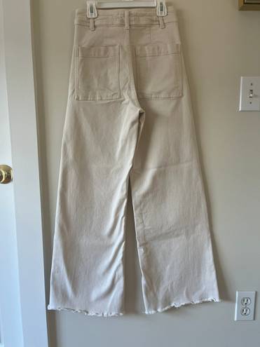 ZARA The Marine Straight Cream Denim  Pants