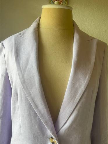 Mango ✨NEW✨  Blazer suit 100% linen Light Pastel Lilac Size 2