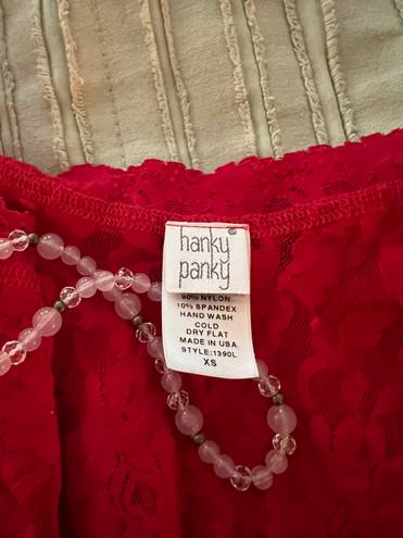 Hanky Panky Red Lace Top