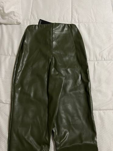 Pretty Little Thing New with Tags  Olive Leather Pants