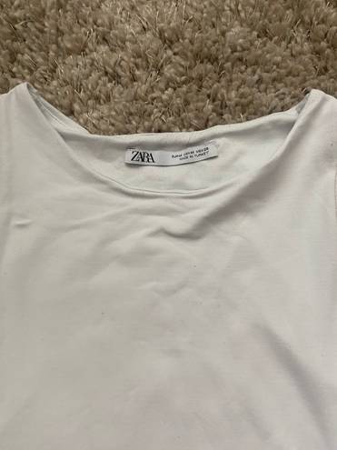 ZARA White High Neck Body Suit