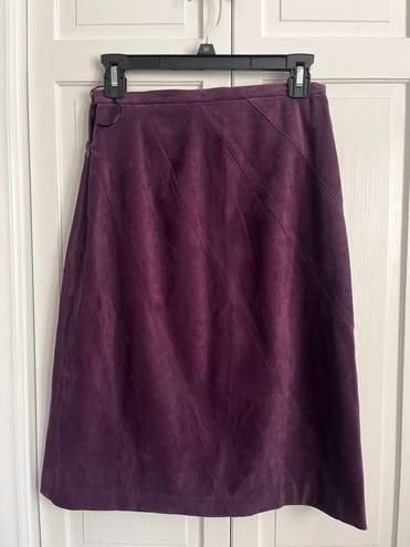 Purple Skirt Faux Suede Size M