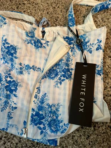 White Fox Boutique White Fox Blue Floral Top