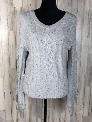 Rachel Parcell  Sequin Puff Sleeve Sweater Pullover