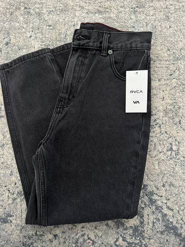 RVCA high rise tapered black jeans