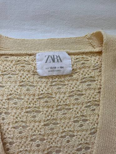 ZARA Kids Yellow Knit Cardigan