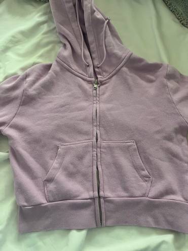 Brandy Melville cropped zip up hoodie