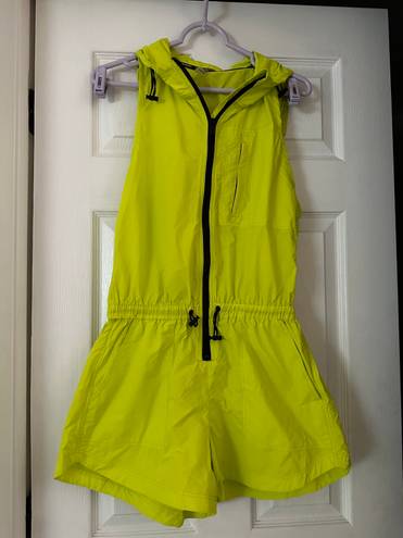 Free People Movement New  Hike And Race Runsie Romper Highlighter Yellow Size XS