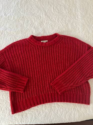 American Eagle Red Knit Sweater