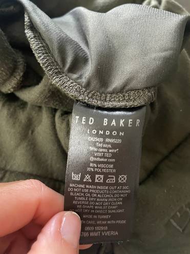 Ted Baker Women's Size 4 Olive Green Fleece Jogging Pants