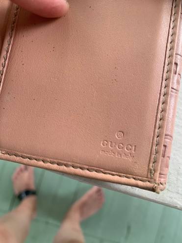 Gucci Pink Monogram Wallet