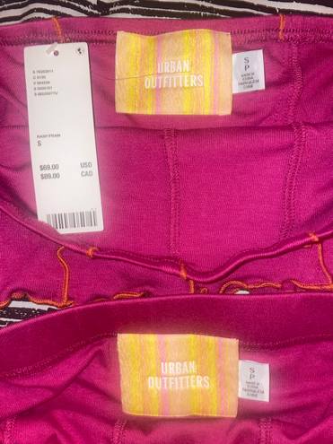 Urban Outfitters Berry/ Hot Pink Strapless Top & Skirt Set