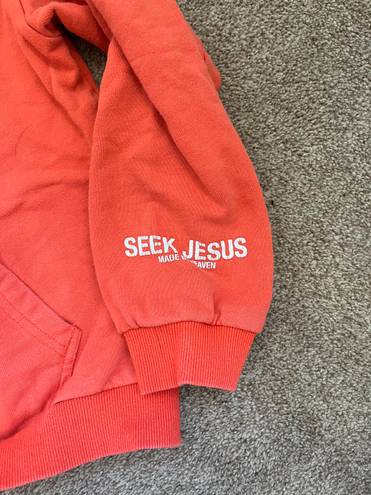 Seek Jesus Orange Hoodie