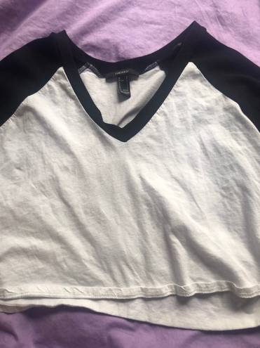 Forever 21 Cropped Long Sleeve Top