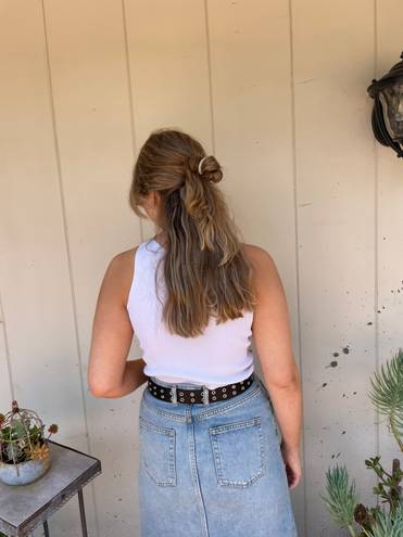 Brandy Melville black silver belt