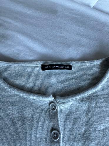 Brandy Melville Gray Button Sweater