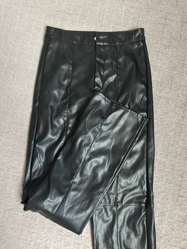 Missguided Black Leather Pants