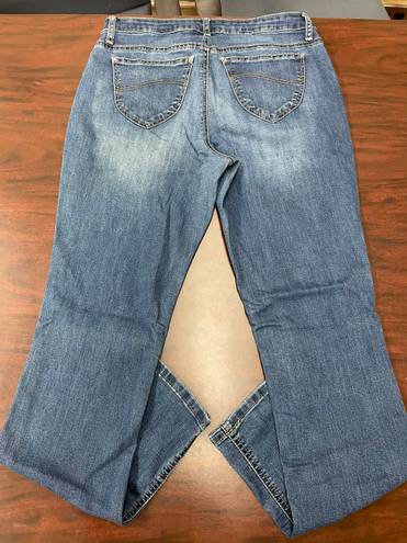 Lee Riders Midrise Straight Dark Wash Jeans Size 8