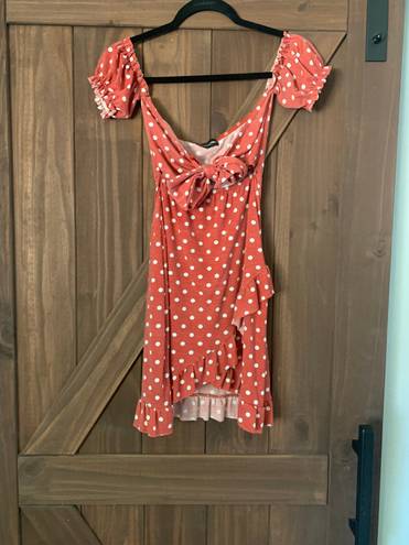 Pretty Little Thing Pink Polka Dot Dress