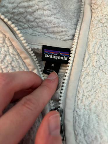 Patagonia White Sherpa Quarter Zip