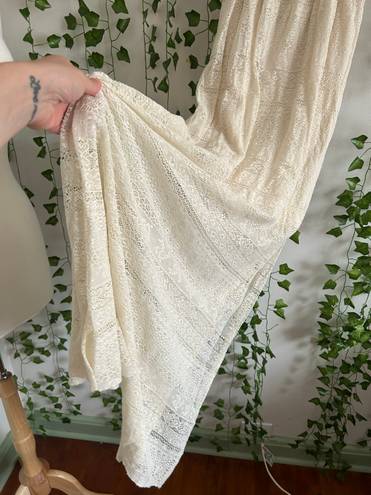 Hollister Cream Lace Bohemian Maxi Dress