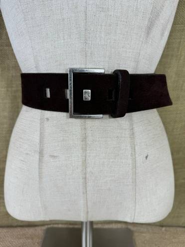 Calvin Klein Vintage  Chocolate Brown Suede Leather Belt M 29-33 Inches