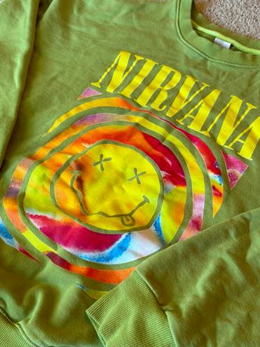 Urban Outfitters Nirvana green sweatshirt