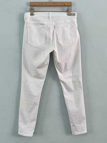 AG Adriano Goldschmied The Abbey Mid-Rise Super Skinny White Ankle Jeans