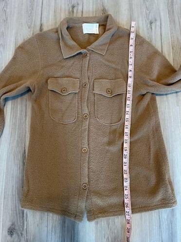 The Row All :  M Camel Brown Button Up Shacket