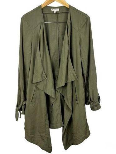 Eliane Rose  Open Front Lightweight Sage Green Jacket Size Large