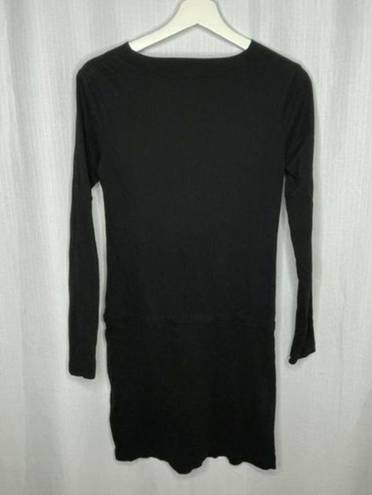 James Perse  Black Tie Waist Mini Dress‎