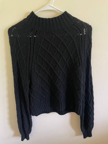 American Eagle Black Semi-Cropped Sweater