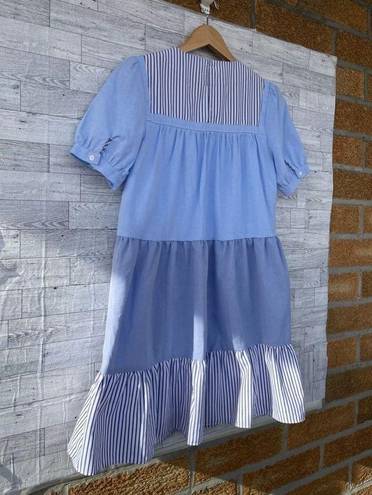 Tuckernuck  Pomander Place Quinn Dress Tier Mini Swing Serenity Blue size small