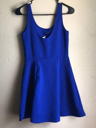 Divided Royal Blue Skater Dress