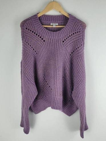 Elizabeth and James  Open Stich Chunky Knit Sweater Long Sleeve Size XL