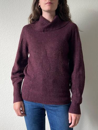 Banana Republic Purple Cowl Neck Sweater