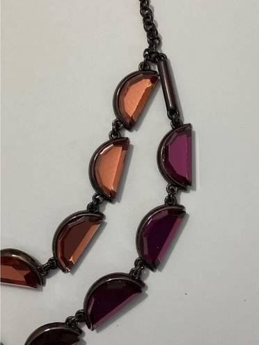 Coldwater Creek  Bronze Crescent Layered Necklace NWT Statement