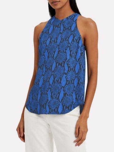 ALC Frank 💕ALC💕 Anise Snakeskin Print Crepe Tank Top Blue 2 NWT