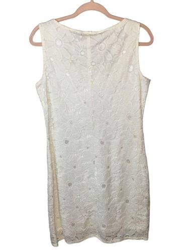 Tiana B . Cream Lace Sleeveless Dress