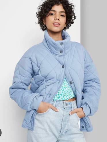 Target Light Blue Trendy Quilt Jacket
