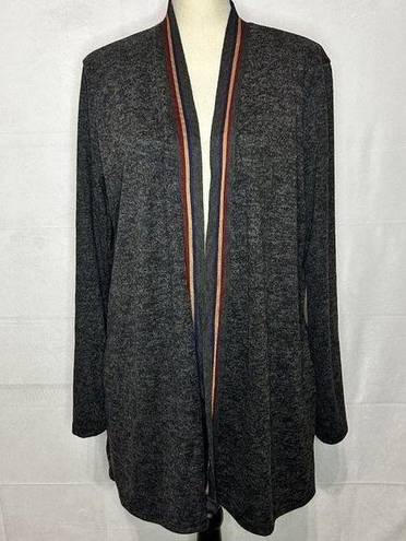 Acting Pro  Cardigan Womens Gray Knit Lounge Athleisure Long USA Sz XL