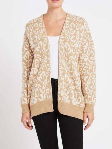 Current/Elliott Current Elliott The Oversized Cardigan Camel Cream Abstract Sweater - Women's XS