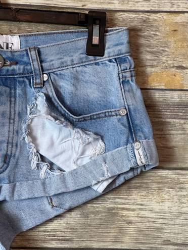 One Teaspoon Bandits Distressed Shorts Size 24