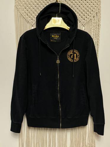 Hard Rock Cafe Vintage  World famous Vienna Anti-established embroidered Zip hoodie jacket  Size X-